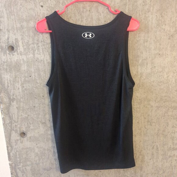Under Armour Mens Small Black Tank Top USA Gym Exercise Run Jog Active Heatgear - Picture 2 of 5